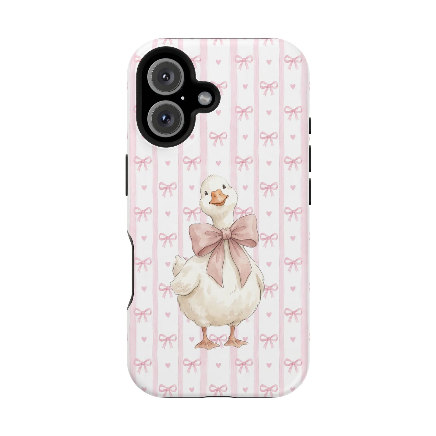 Coquette Goose Phone Case – Goose with Bow Aesthetic Case for iPhone & Samsung Galaxy