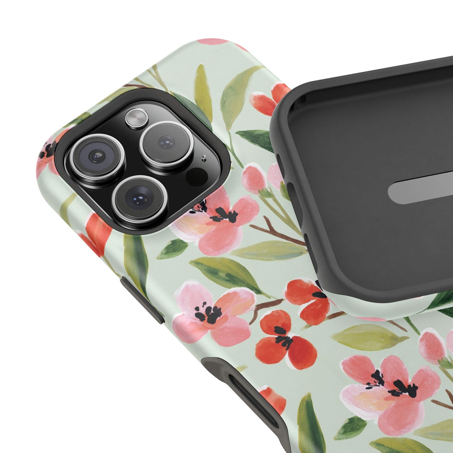 Coquette Floral Phone Case – Red & Pink Flower Aesthetic Case for iPhone & Samsung Galaxy