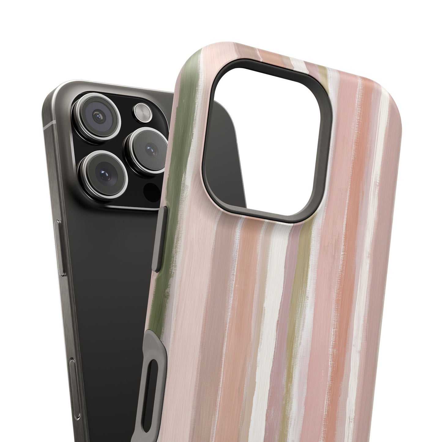 Coquette Pink Stripe Phone Case – Cute Aesthetic Striped Case for iPhone & Samsung Galaxy