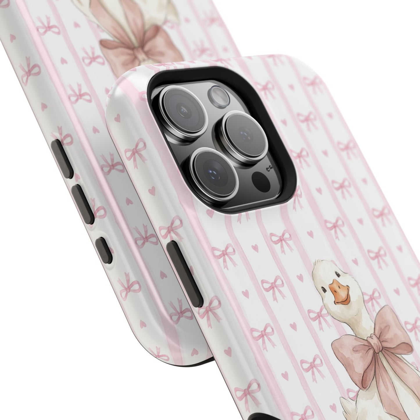 Coquette Goose Phone Case – Goose with Bow Aesthetic Case for iPhone & Samsung Galaxy