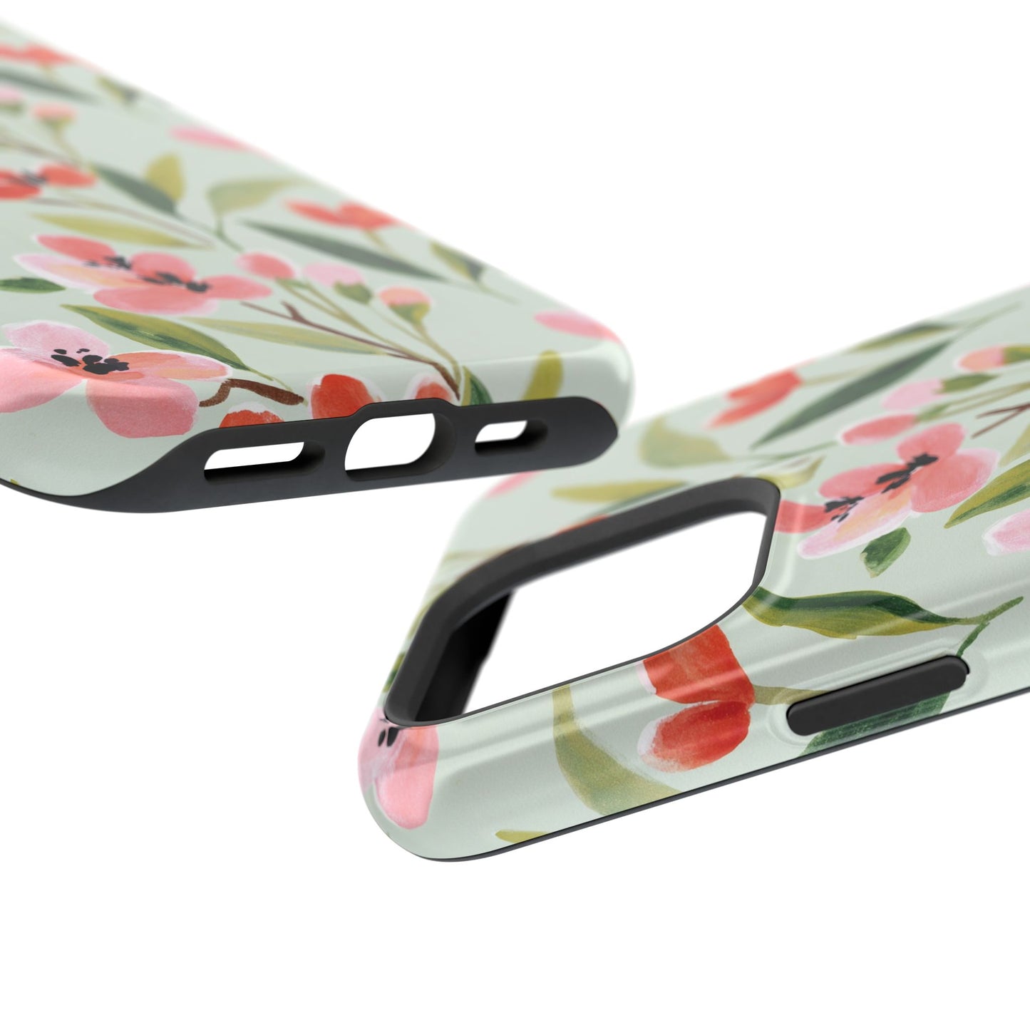 Coquette Floral Phone Case – Red & Pink Flower Aesthetic Case for iPhone & Samsung Galaxy