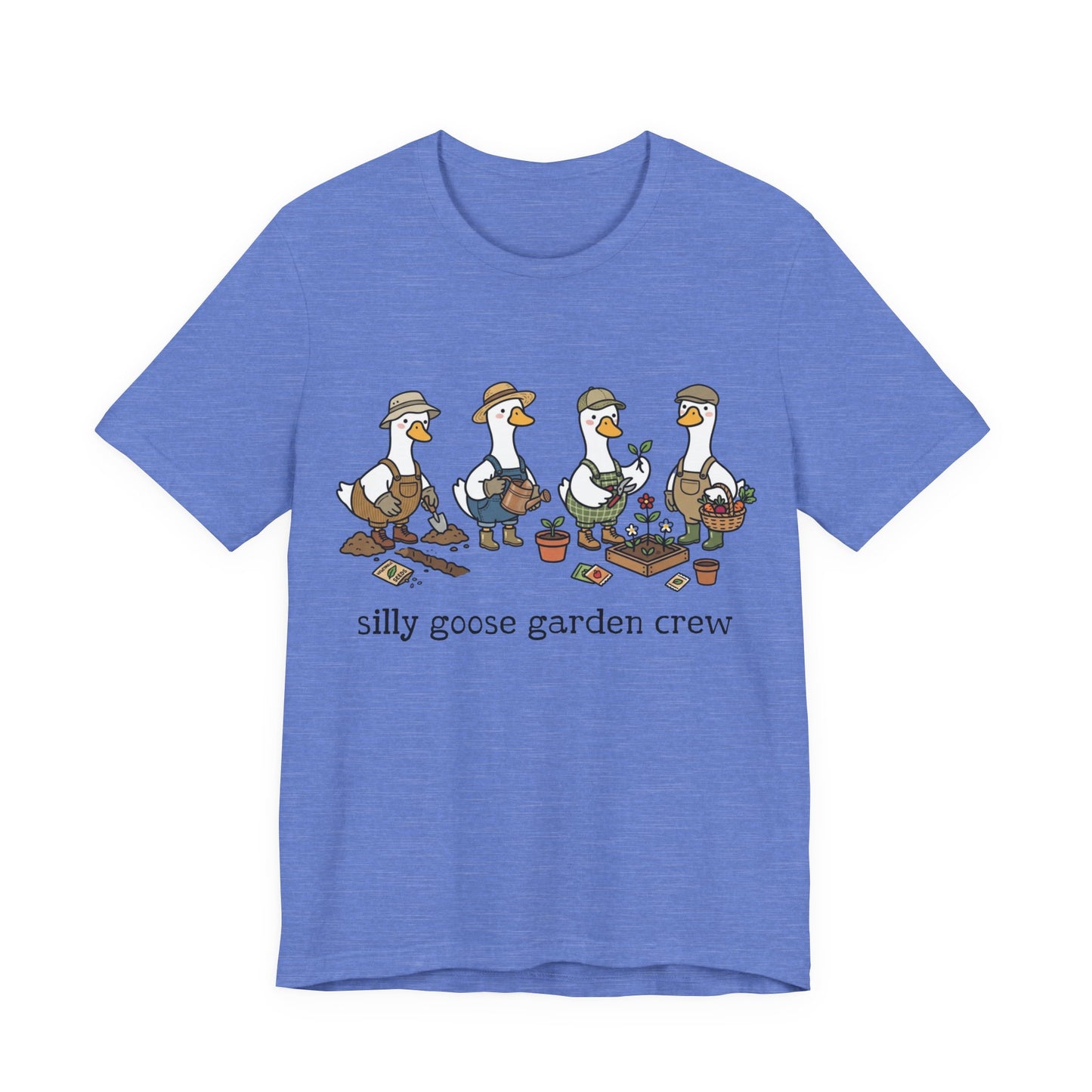 Garden Goose T-Shirt – “Garden Goose Crew” Cottagecore Funny Graphic Tee on Bella Canvas