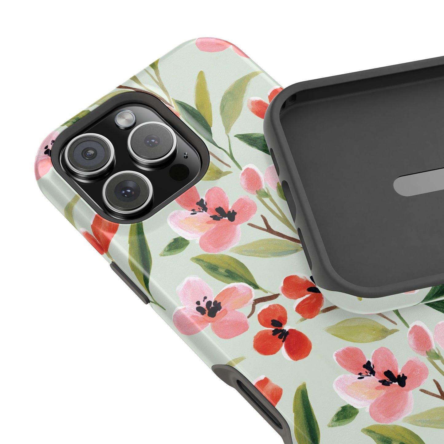 Coquette Floral Phone Case – Red & Pink Flower Aesthetic Case for iPhone & Samsung Galaxy