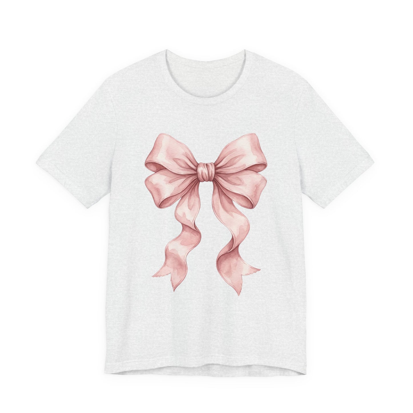Coquette Bow T-Shirt – Pink Ribbon Aesthetic Graphic Tee on Comfort Colors for Cute Style Lovers
