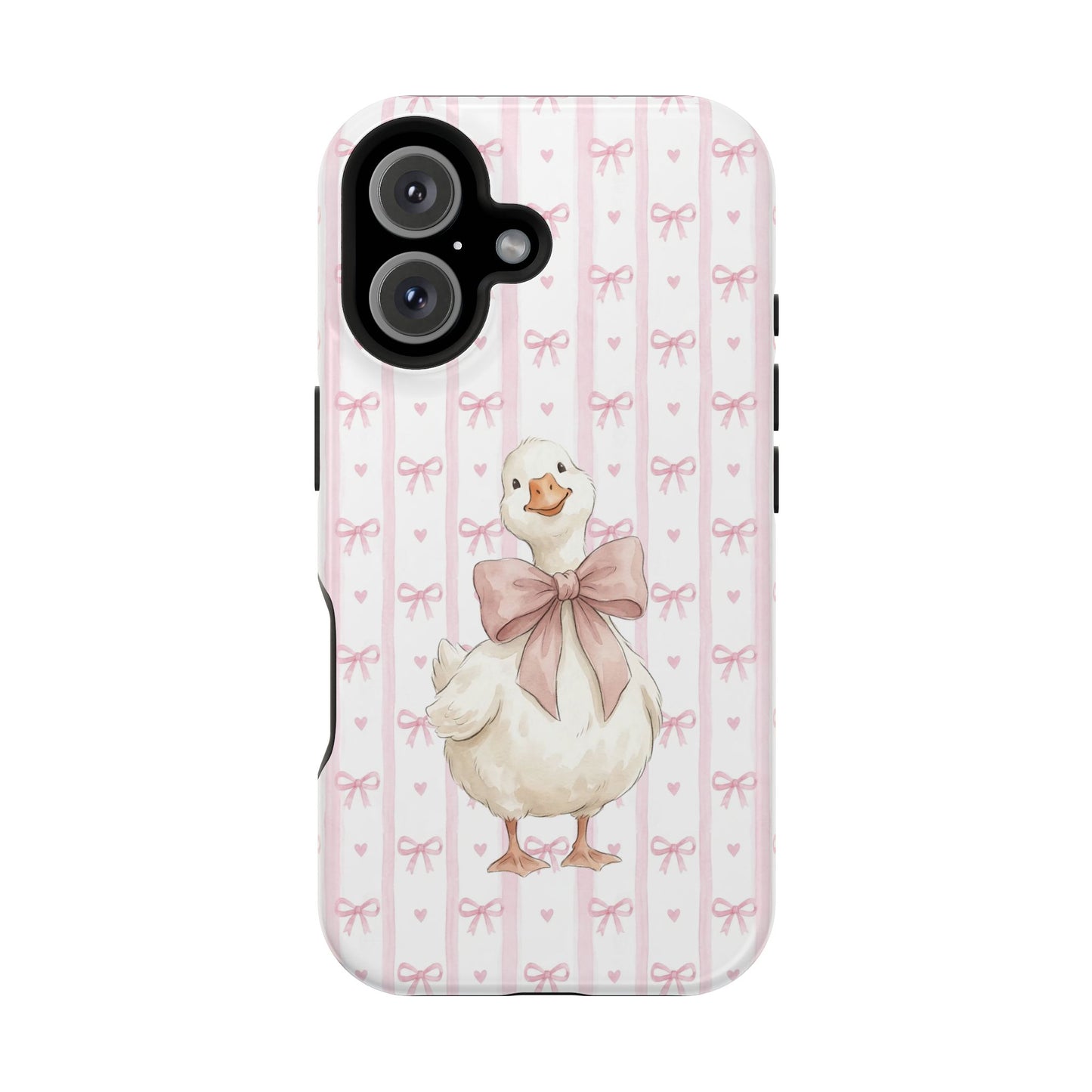 Coquette Goose Phone Case – Goose with Bow Aesthetic Case for iPhone & Samsung Galaxy