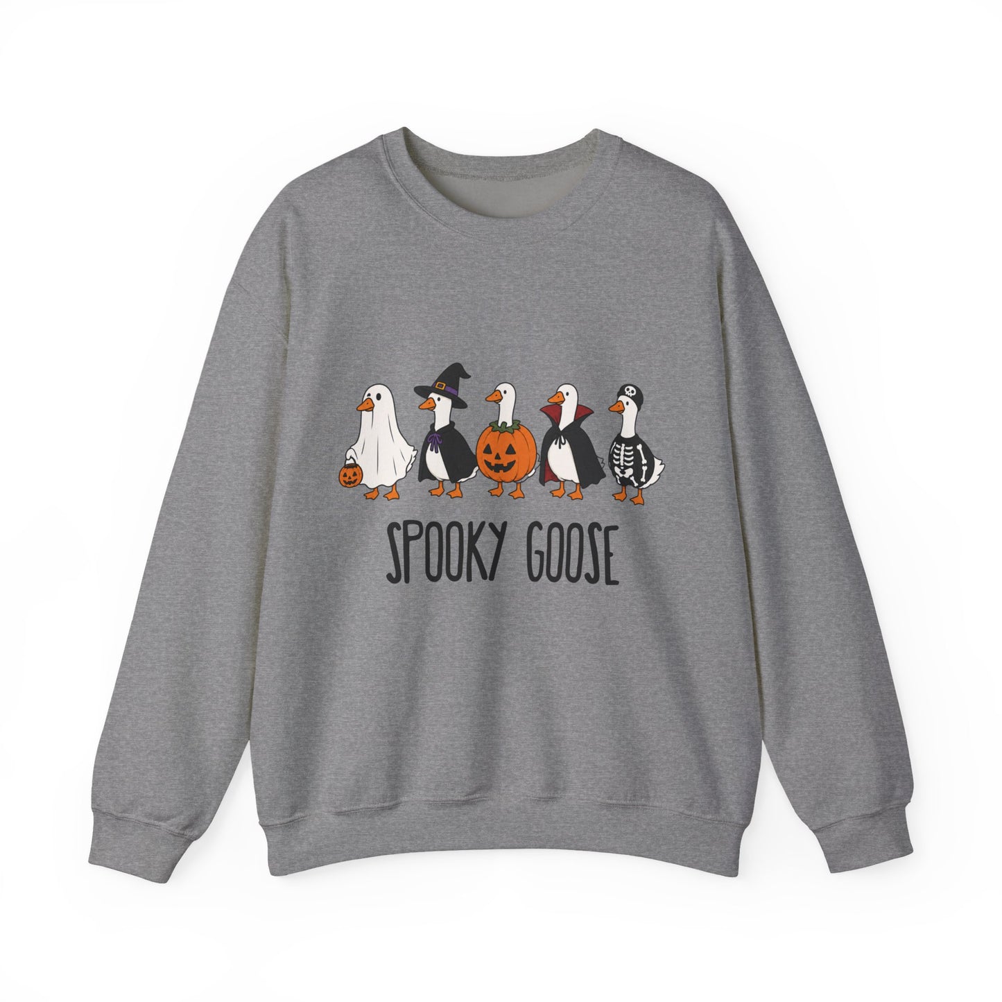 Spooky Goose Halloween Sweatshirt — Cute Goose Pumpkin & Costume Graphic