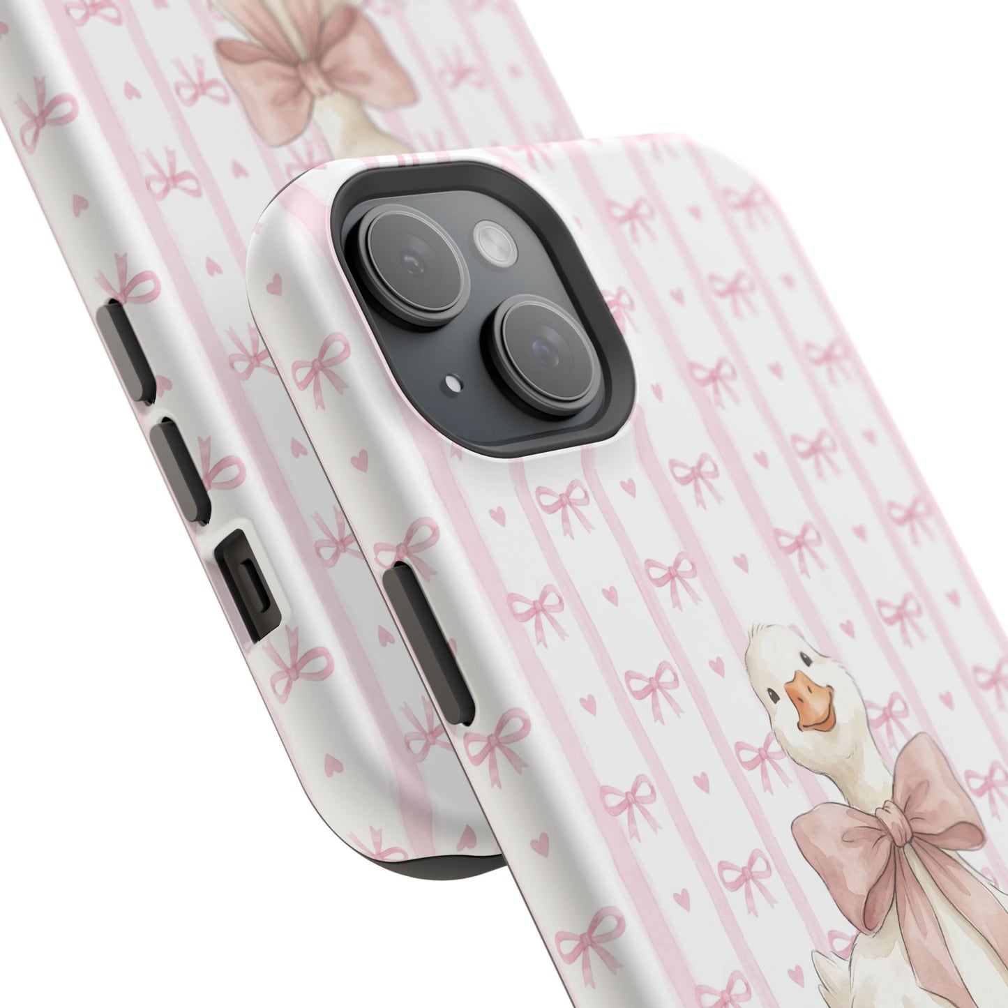Coquette Goose Phone Case – Goose with Bow Aesthetic Case for iPhone & Samsung Galaxy