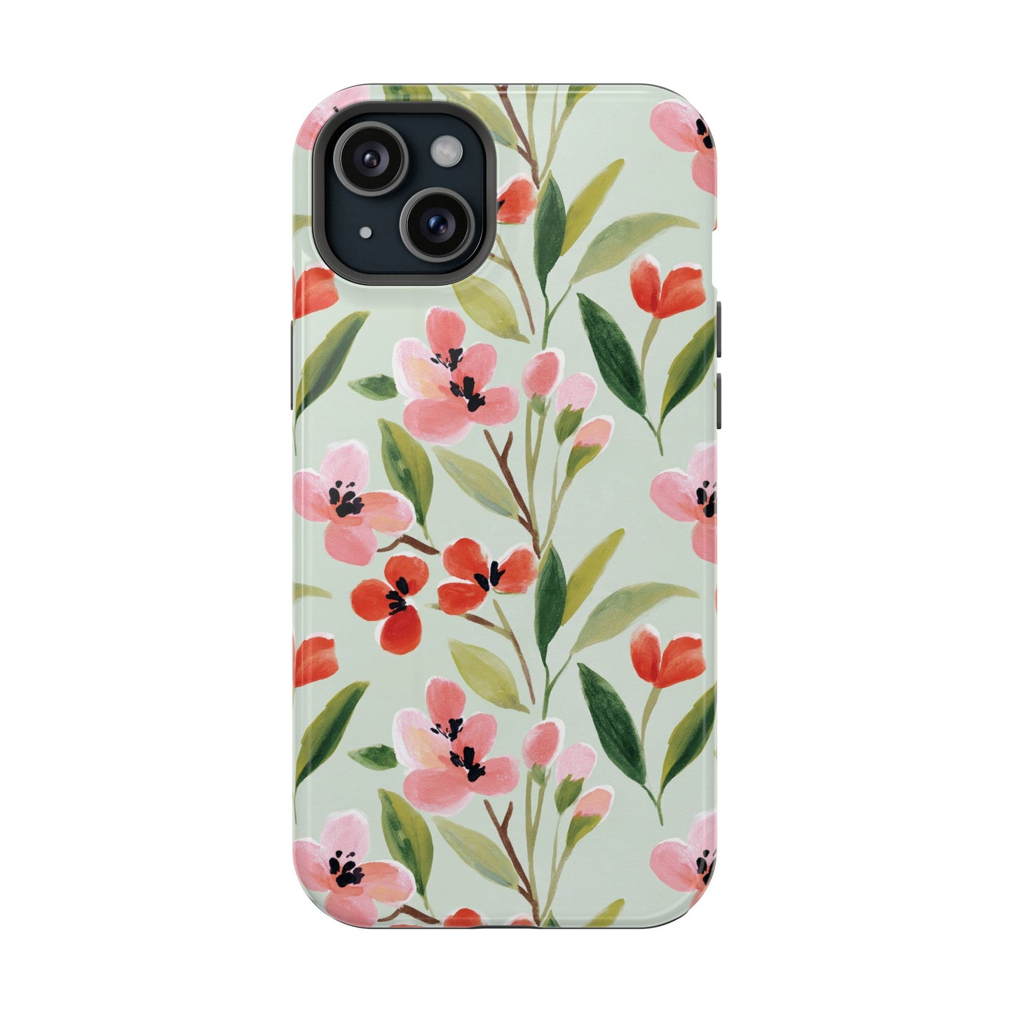 Coquette Floral Phone Case – Red & Pink Flower Aesthetic Case for iPhone & Samsung Galaxy