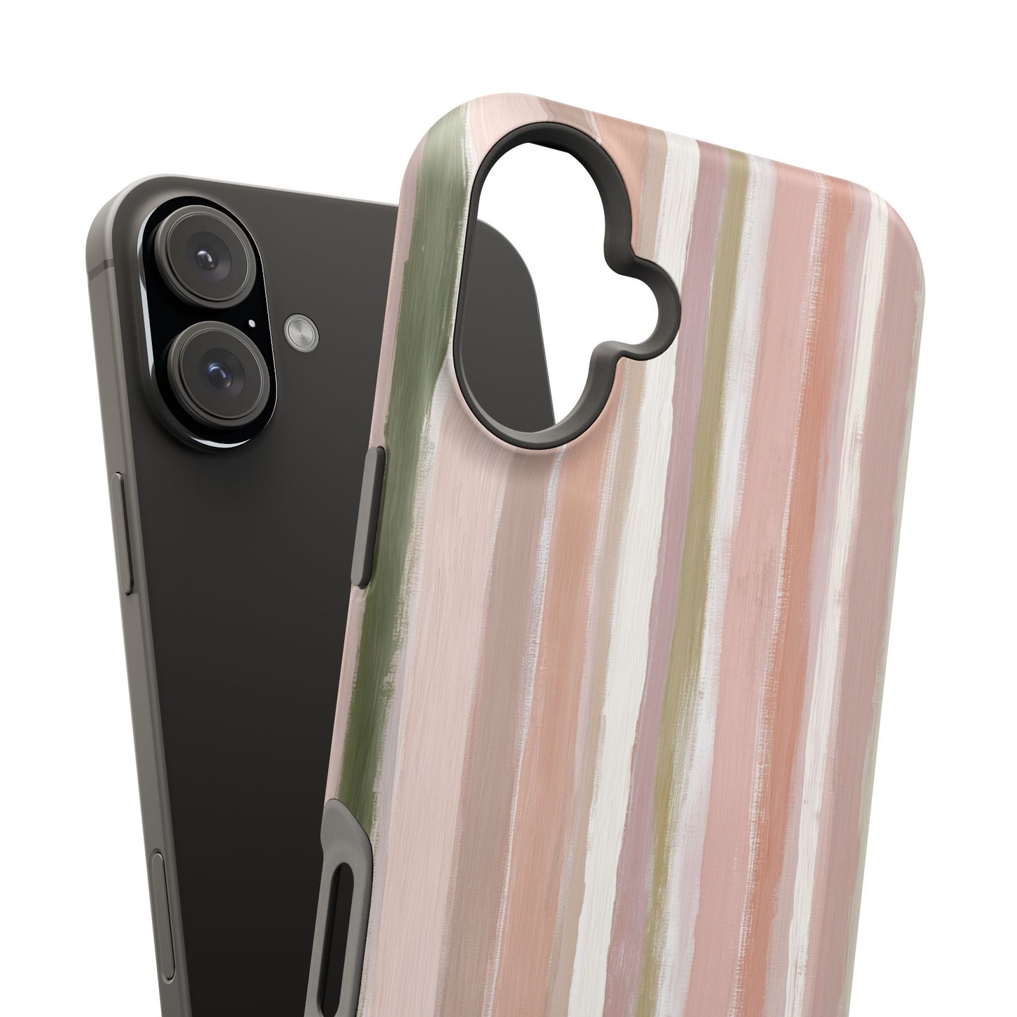 Coquette Pink Stripe Phone Case – Cute Aesthetic Striped Case for iPhone & Samsung Galaxy