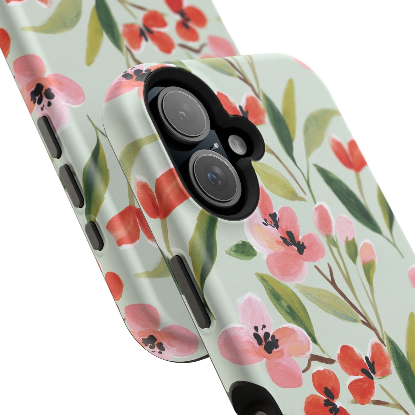 Coquette Floral Phone Case – Red & Pink Flower Aesthetic Case for iPhone & Samsung Galaxy