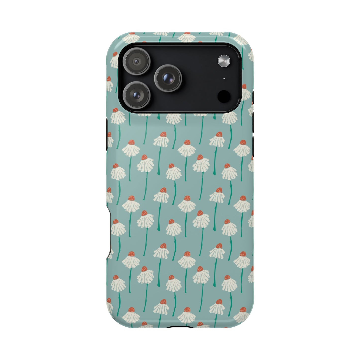 Cute White Floral Phone Case – Minimal Flower Aesthetic Case for iPhone & Samsung Galaxy
