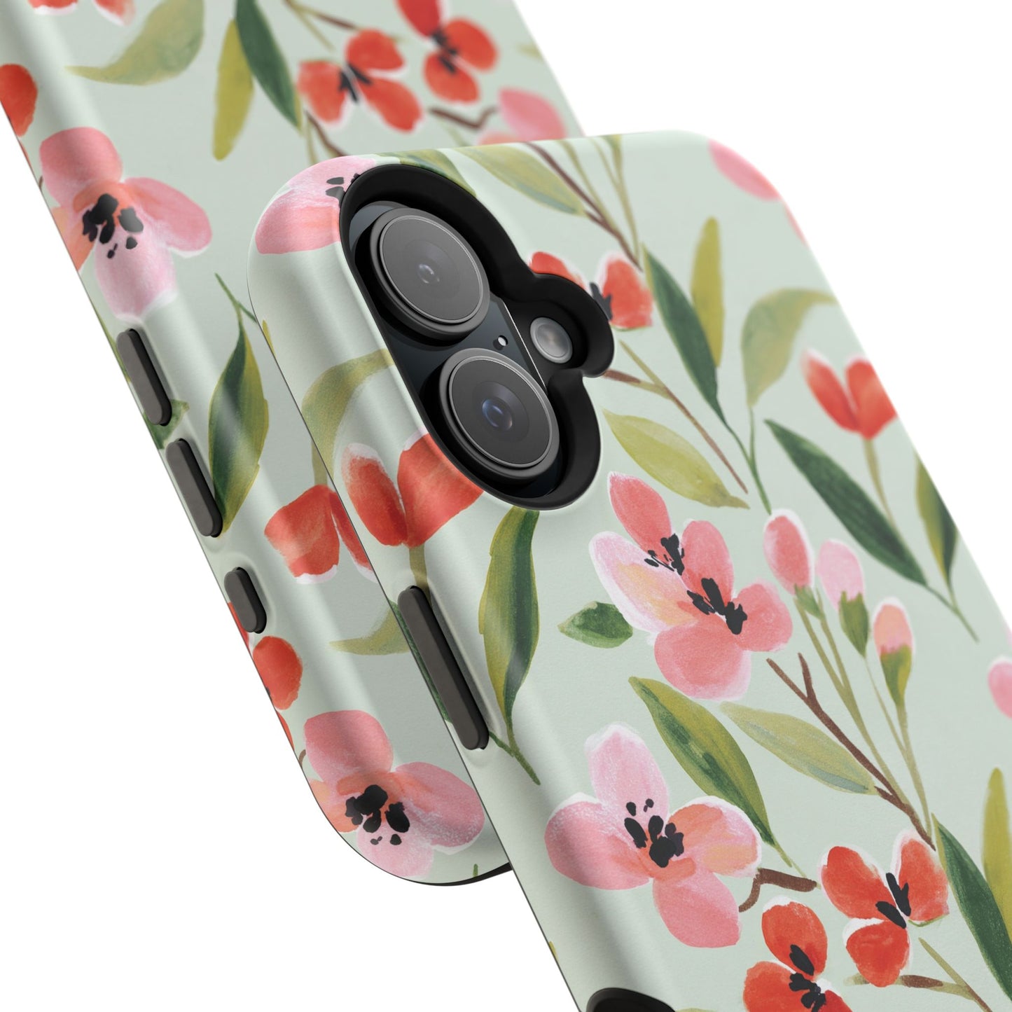 Coquette Floral Phone Case – Red & Pink Flower Aesthetic Case for iPhone & Samsung Galaxy