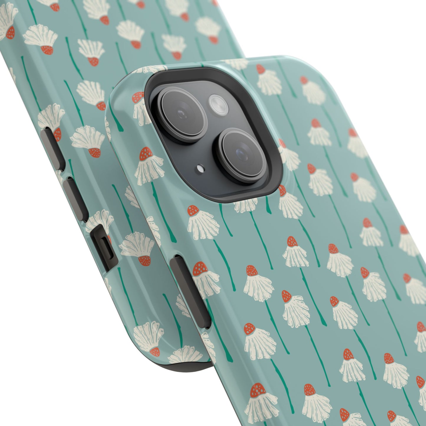 Cute White Floral Phone Case – Minimal Flower Aesthetic Case for iPhone & Samsung Galaxy