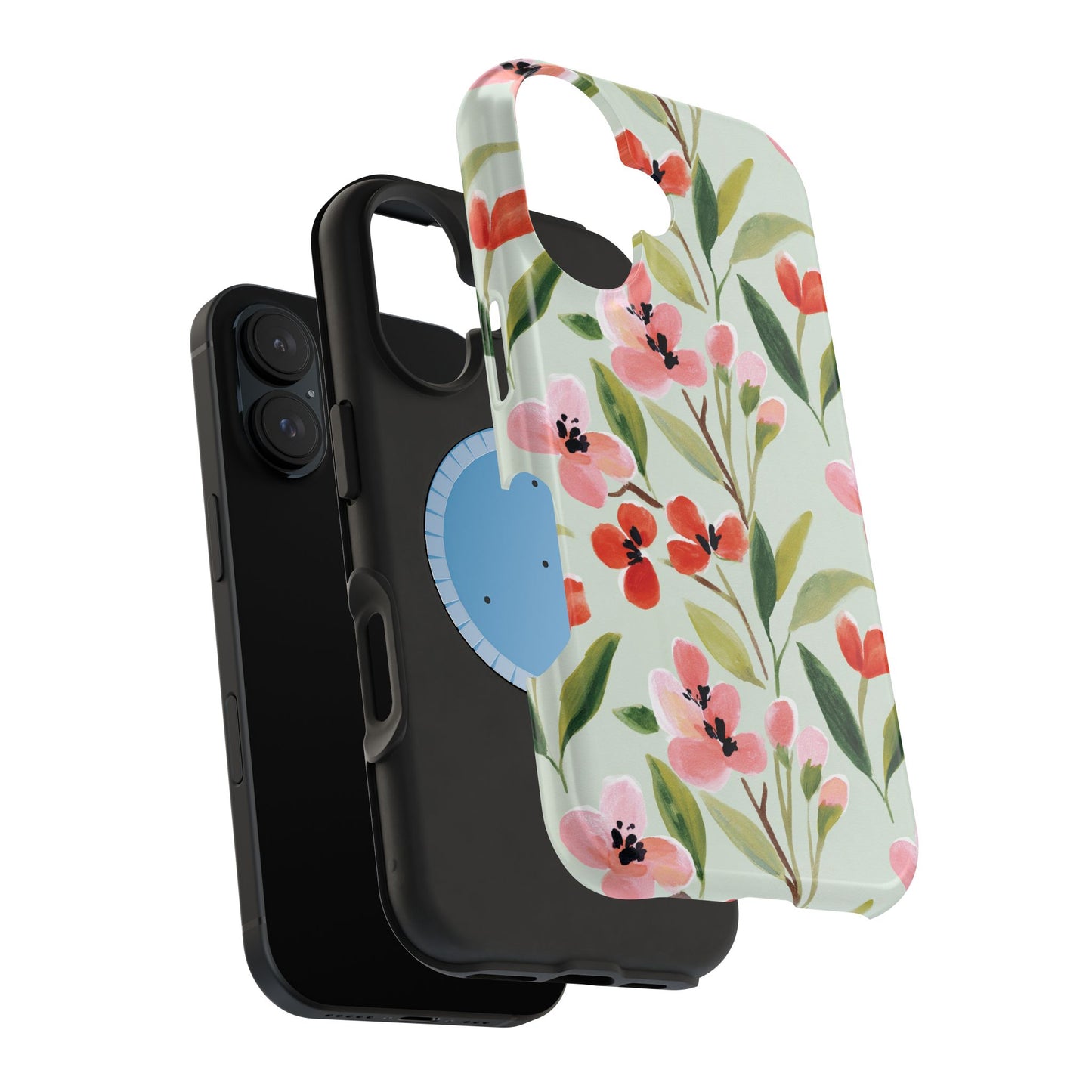 Coquette Floral Phone Case – Red & Pink Flower Aesthetic Case for iPhone & Samsung Galaxy