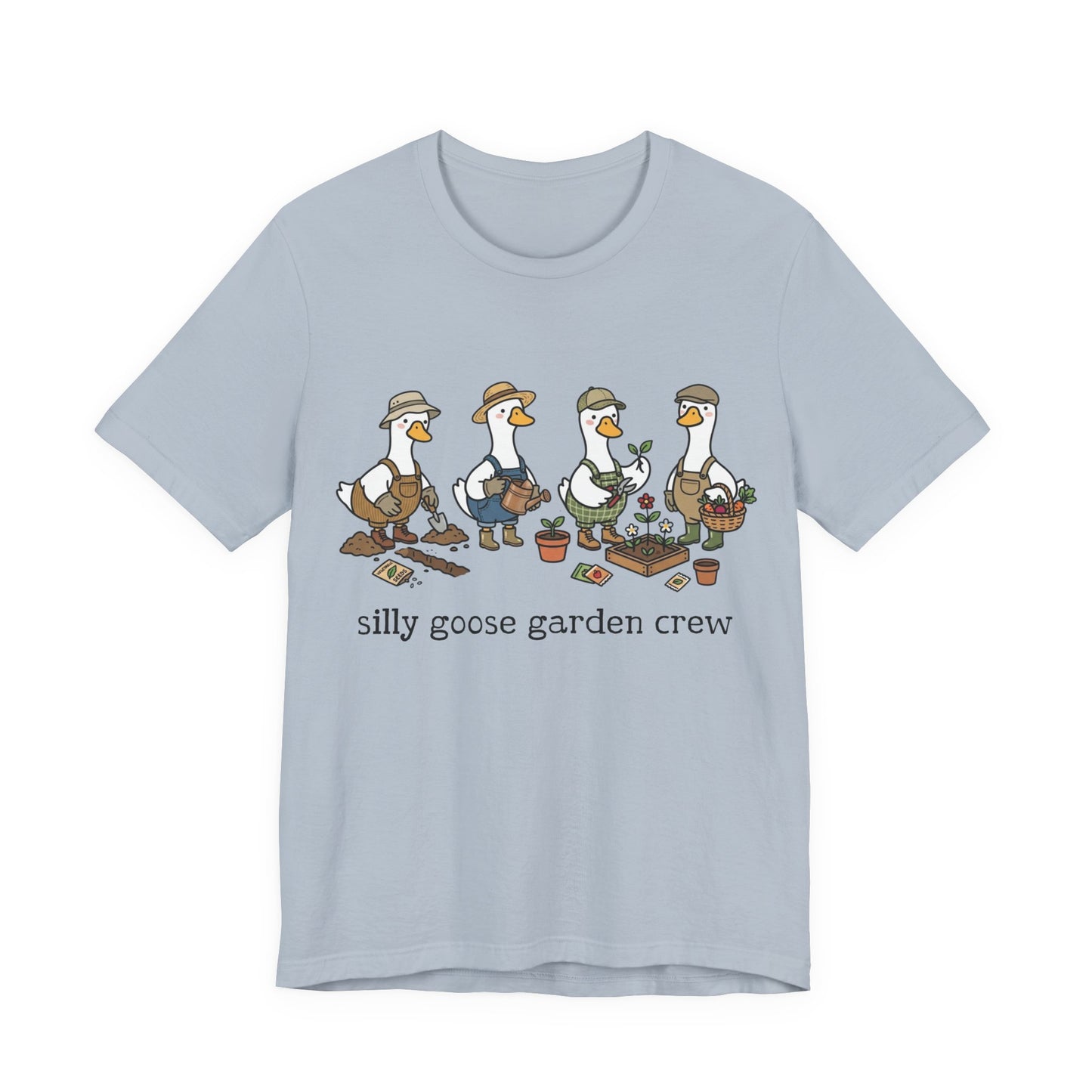Garden Goose T-Shirt – “Garden Goose Crew” Cottagecore Funny Graphic Tee on Bella Canvas