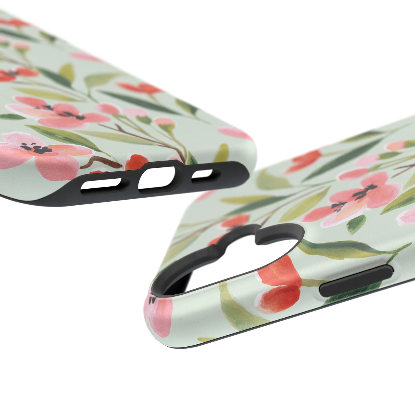 Coquette Floral Phone Case – Red & Pink Flower Aesthetic Case for iPhone & Samsung Galaxy
