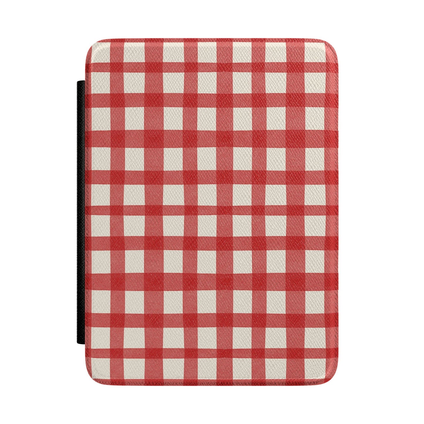 Cottagecore Gingham Kindle Case – Red Checkered Cute E-Reader Cover for Book Lovers